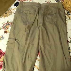 18W khaki capris or crop pants, NWT